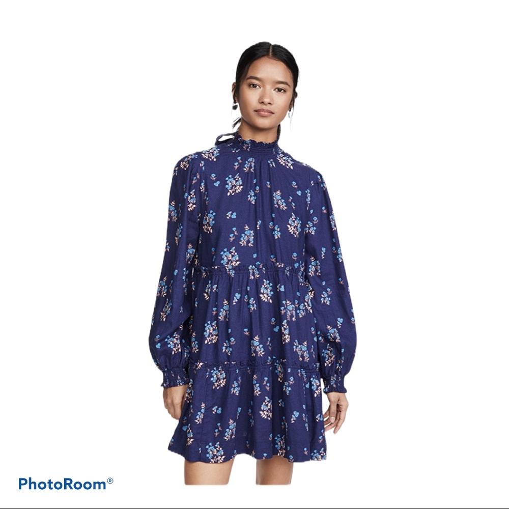 Free People Mini dress in Indigo size M